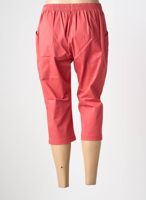 Pantacourt stretch taille normale rose PLURIELLES femme