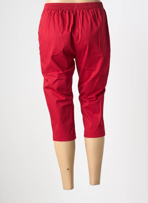 Pantacourt taille élastique taille normale rouge PLURIELLES femme