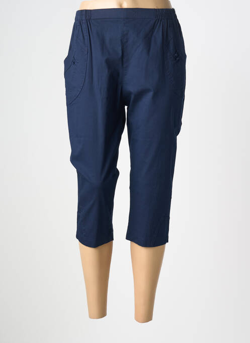 Pantacourt taille élastique taille normale bleu PLURIELLES femme