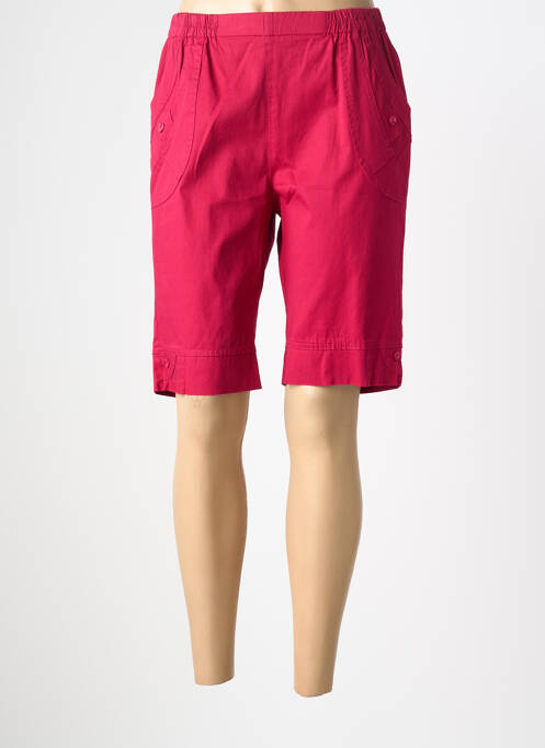 Bermuda taille élastique taille normale rose PLURIELLES femme