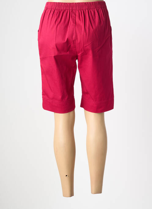 Bermuda taille élastique taille normale rose PLURIELLES femme