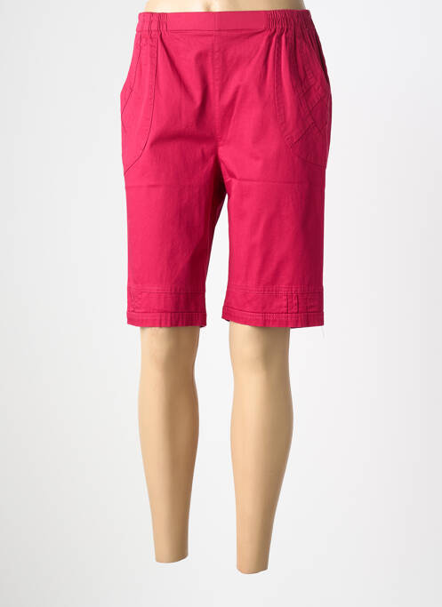 Bermuda taille élastique taille normale rose PLURIELLES femme