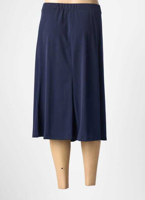 Jupe mi-longue stretch bleu NAYAT femme