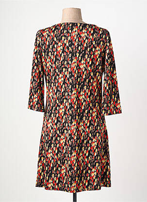 Robe mi-longue manches 3/4 manches 3/4 noir VEGAS femme
