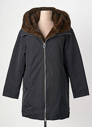 Parka fermeture zippée sur le devant a capuche noir ESCANDELLE femme
