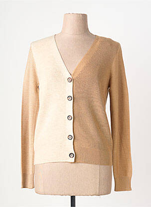 Gilet manches longues coupe cintrée beige MARINA V femme