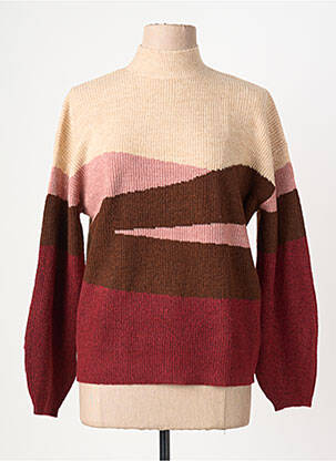 Pull coupe cintrée manches longues beige MARINA V femme