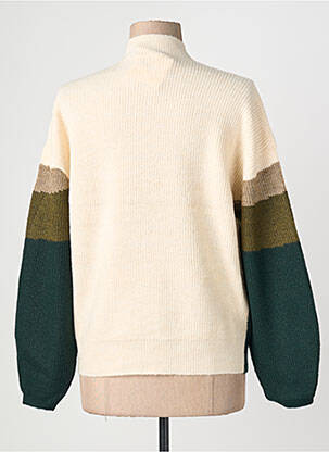 Pull coupe cintrée manches longues vert MARINA V femme