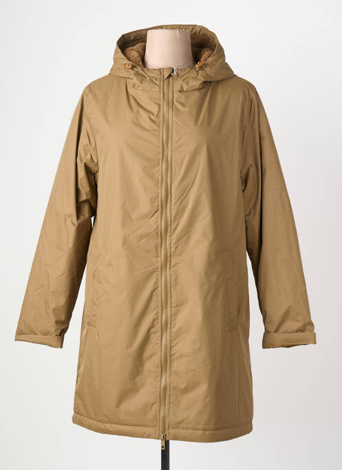 Parka fermeture zippée sur le devant a capuche marron ESCANDELLE femme