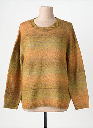 Pull tissage chiné manches longues marron BELLA JONES femme