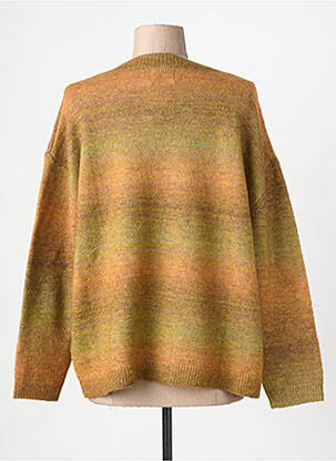 Pull tissage chiné manches longues marron BELLA JONES femme
