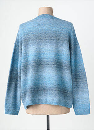Pull tissage chiné manches longues bleu BELLA JONES femme