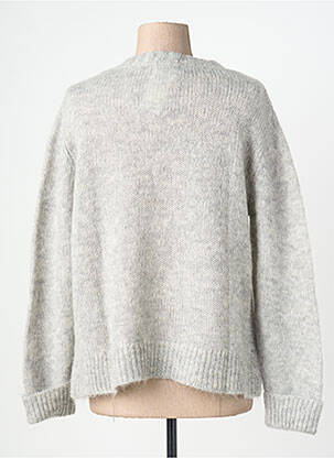 Pull tissage chiné manches longues gris BELLA JONES femme