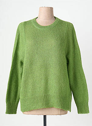 Pull coupe cintrée manches longues vert BELLA JONES femme