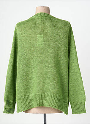 Pull coupe cintrée manches longues vert BELLA JONES femme