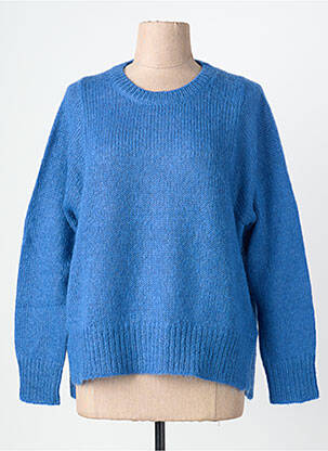 Pull coupe cintrée manches longues bleu BELLA JONES femme