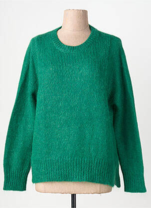 Pull coupe cintrée manches longues vert fonce BELLA JONES femme