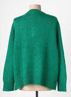 Pull coupe cintrée manches longues vert fonce BELLA JONES femme