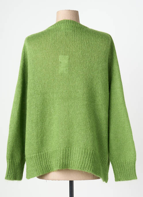 Pull coupe cintrée manches longues vert BELLA JONES femme