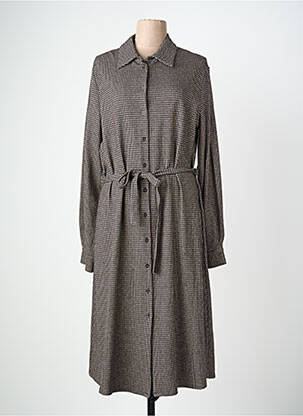 Robe mi-longue manches longues manches longues marron WEEKEND MAXMARA femme