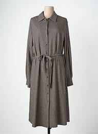 Robe mi-longue manches longues manches longues marron WEEKEND MAXMARA femme
