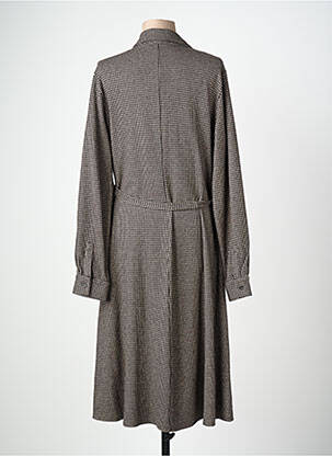 Robe mi-longue manches longues manches longues marron WEEKEND MAXMARA femme