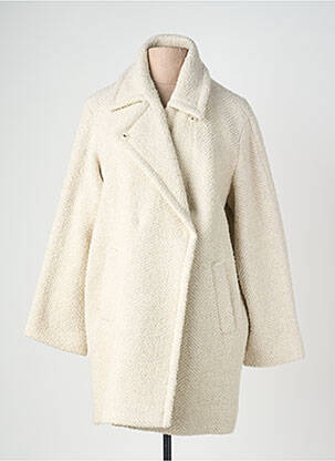 Manteau long coupe droite sans capuche beige GERARD DAREL femme