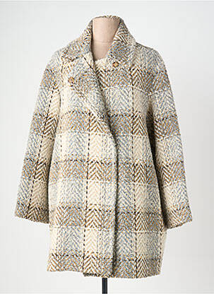 Manteau long coupe droite sans capuche beige GERARD DAREL femme