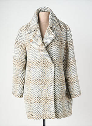 Manteau long coupe droite sans capuche beige GERARD DAREL femme