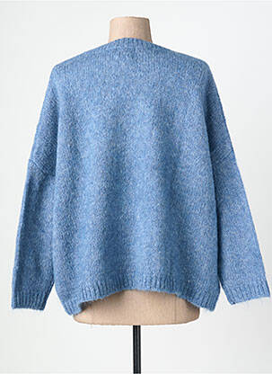 Pull tissage chiné manches longues bleu BELLA JONES femme