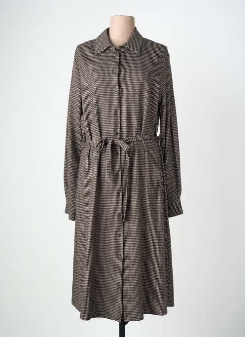 Robe mi-longue manches longues manches longues marron WEEKEND MAXMARA femme