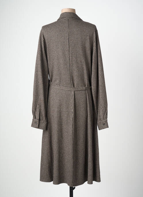 Robe mi-longue manches longues manches longues marron WEEKEND MAXMARA femme
