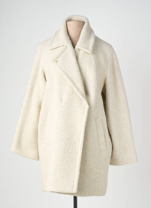 Manteau long coupe droite sans capuche beige GERARD DAREL femme