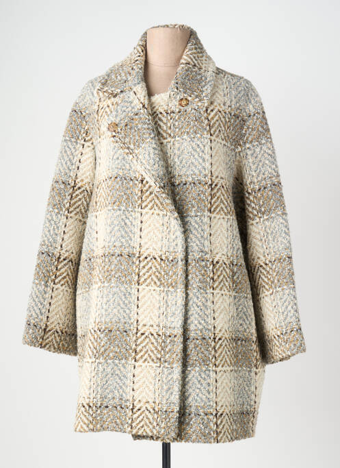 Manteau long coupe droite sans capuche beige GERARD DAREL femme