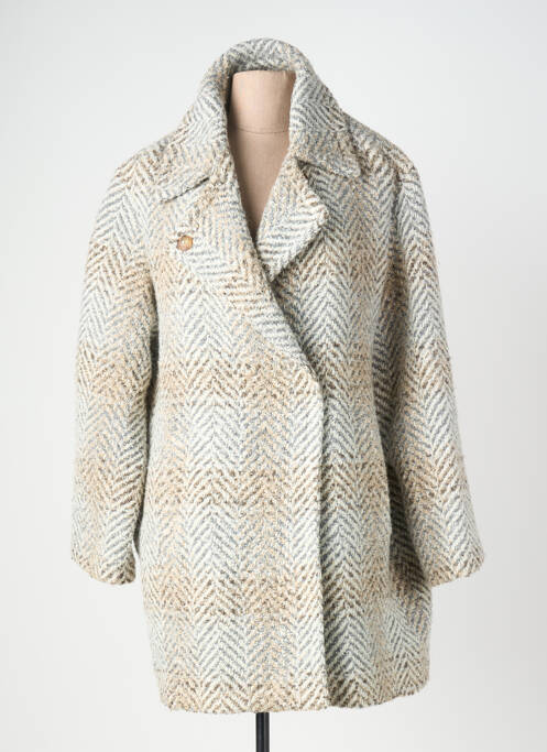 Manteau long coupe droite sans capuche beige GERARD DAREL femme