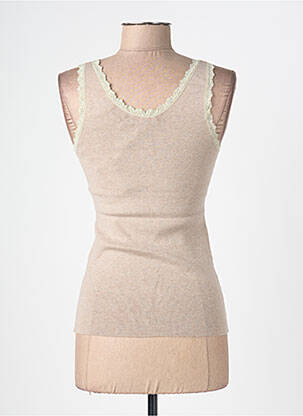 Débardeur coupe ajustée sans manche beige MARINA V femme