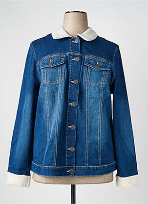 Veste casual coupe droite bleu SHEEGO femme