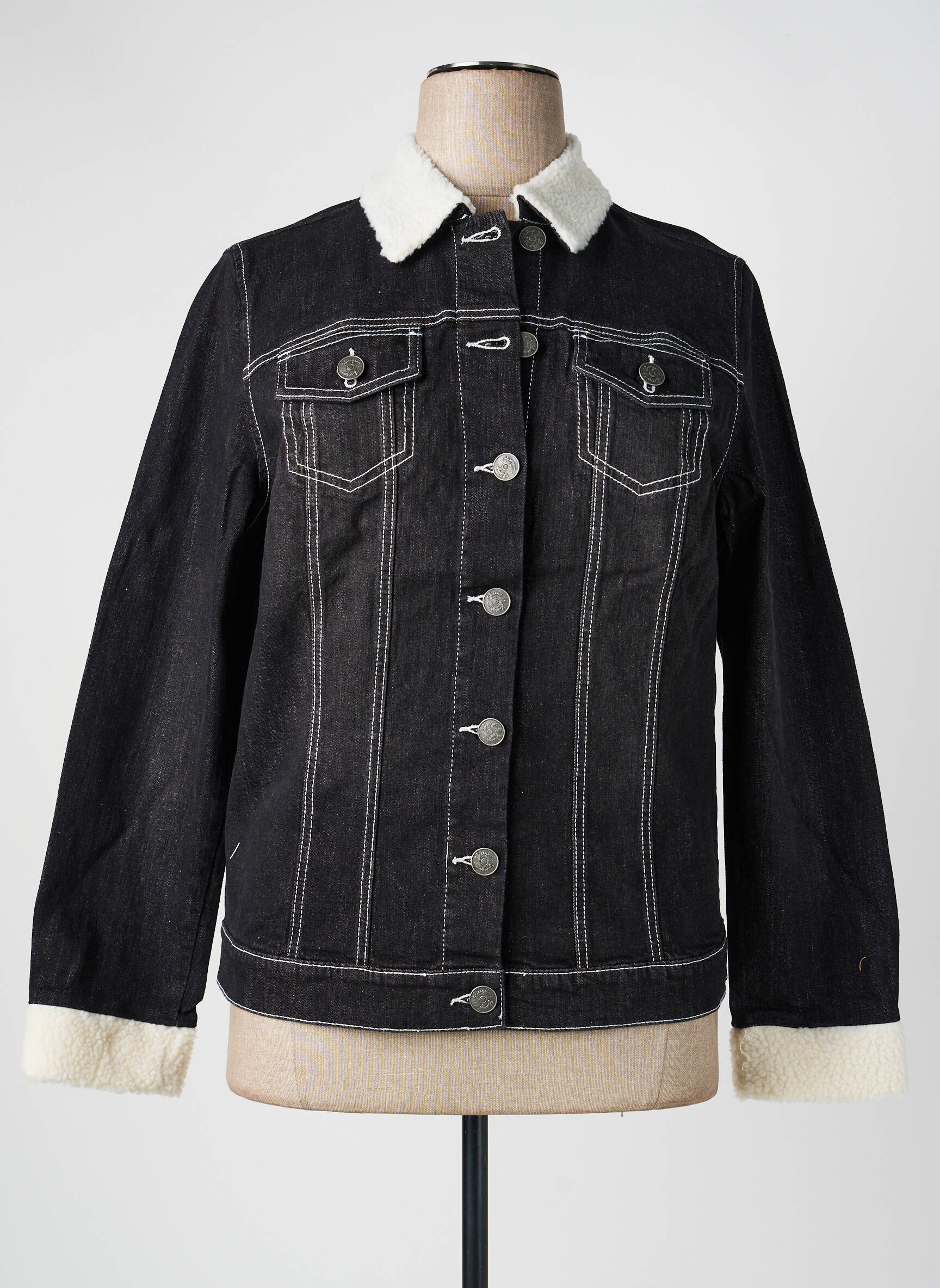 Veste casual coupe droite noir SHEEGO femme