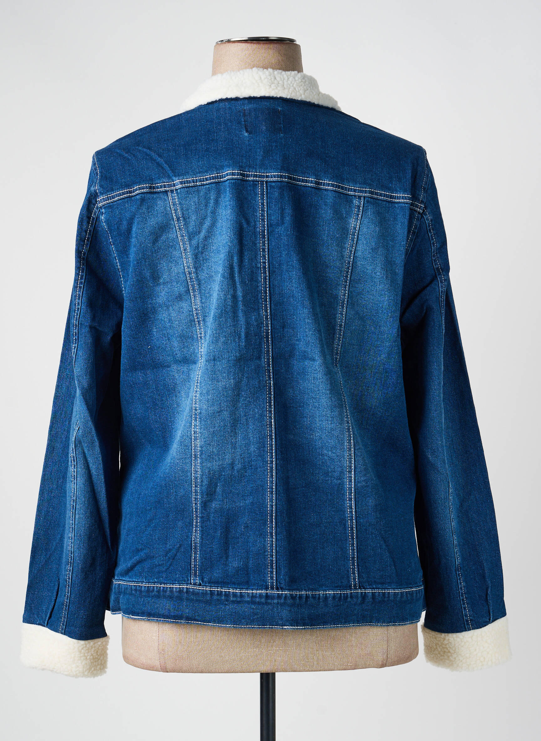 Veste casual coupe droite bleu SHEEGO femme