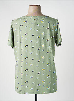 T-shirt coupe droite manches courtes vert SHEEGO femme