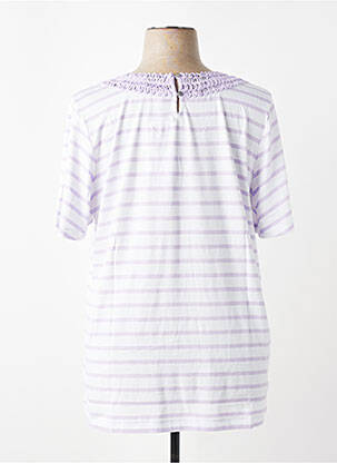 T-shirt coupe droite manches courtes violet SHEEGO femme