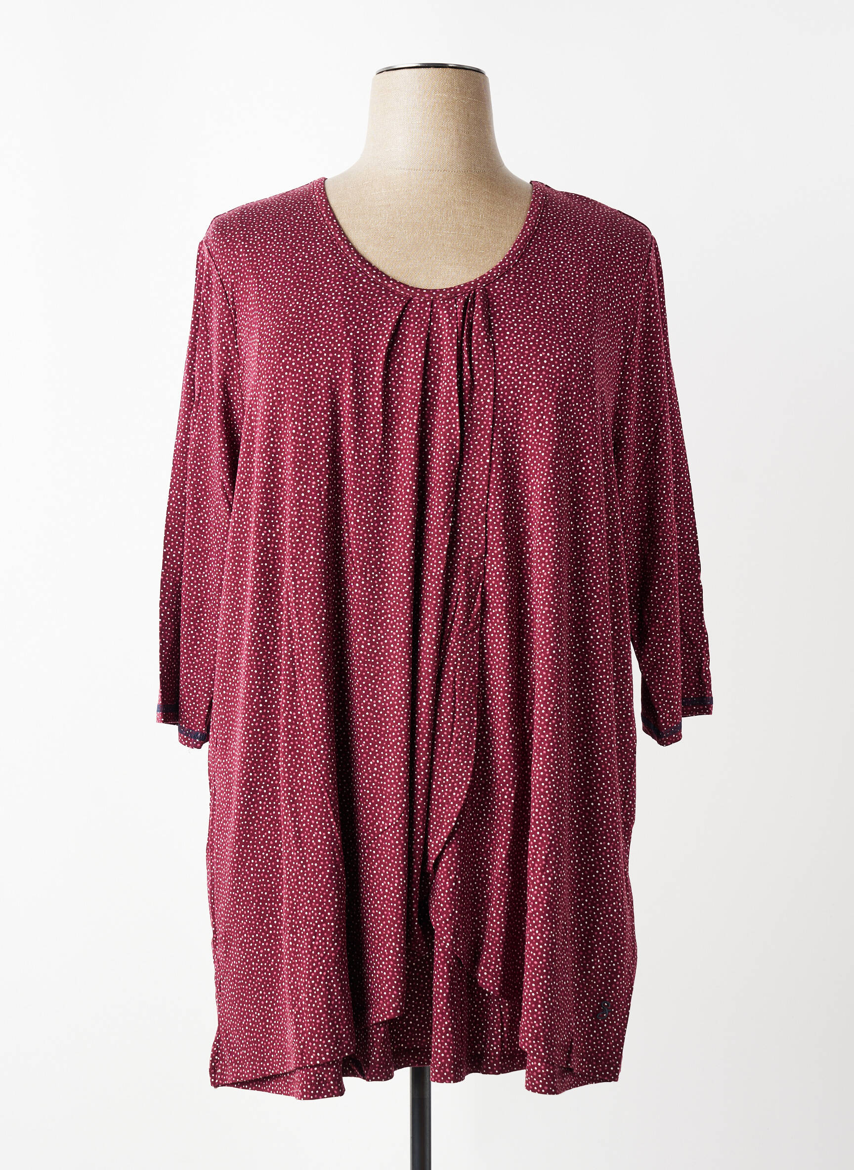 Top col rond manches 3/4 violet SHEEGO femme