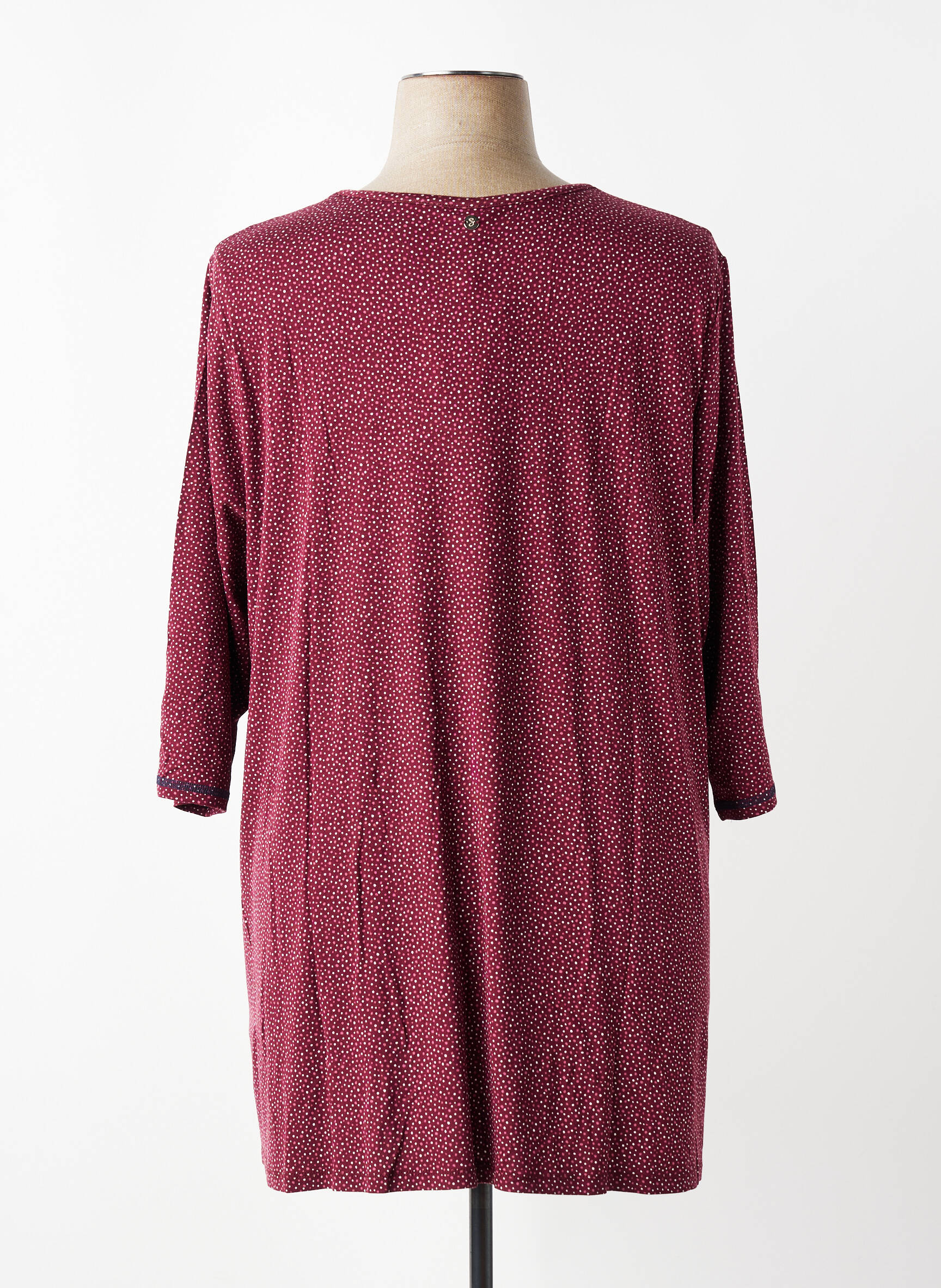 Top col rond manches 3/4 violet SHEEGO femme