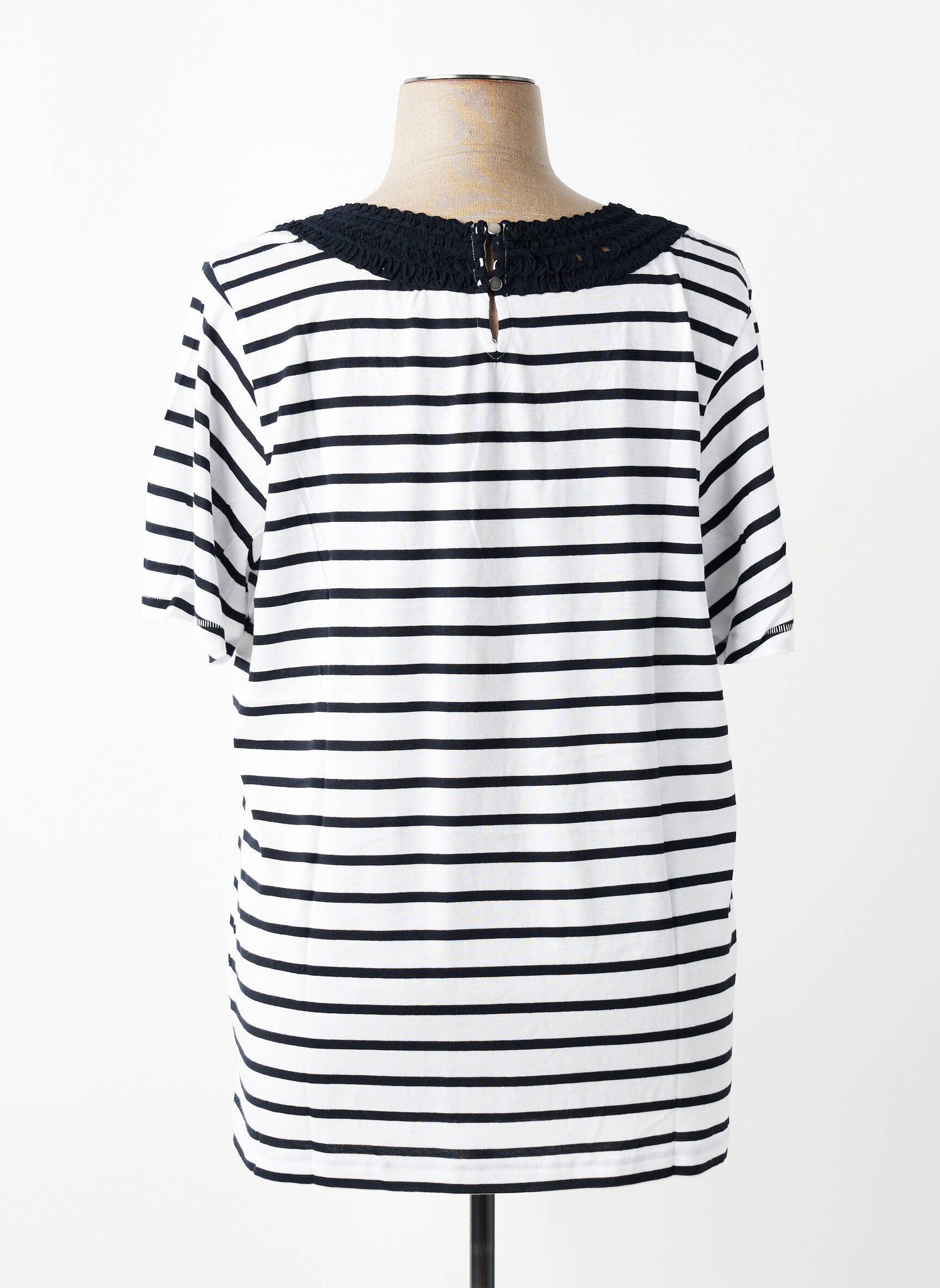 T-shirt coupe droite manches courtes noir SHEEGO femme