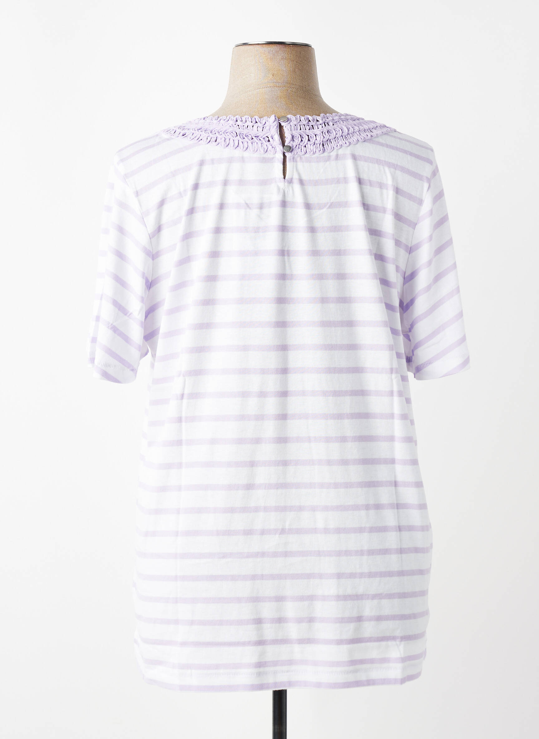 T-shirt coupe droite manches courtes violet SHEEGO femme