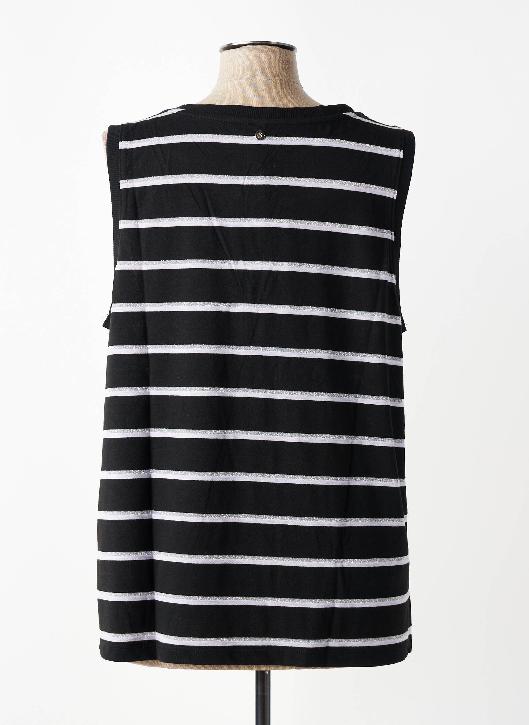 Débardeur coupe droite sans manche noir SHEEGO femme