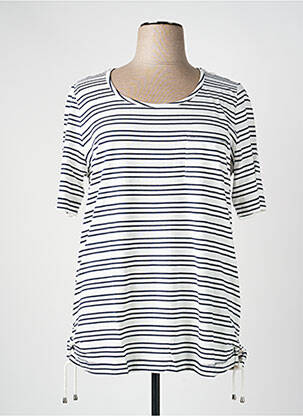 T-shirt coupe droite manches courtes blanc SHEEGO femme