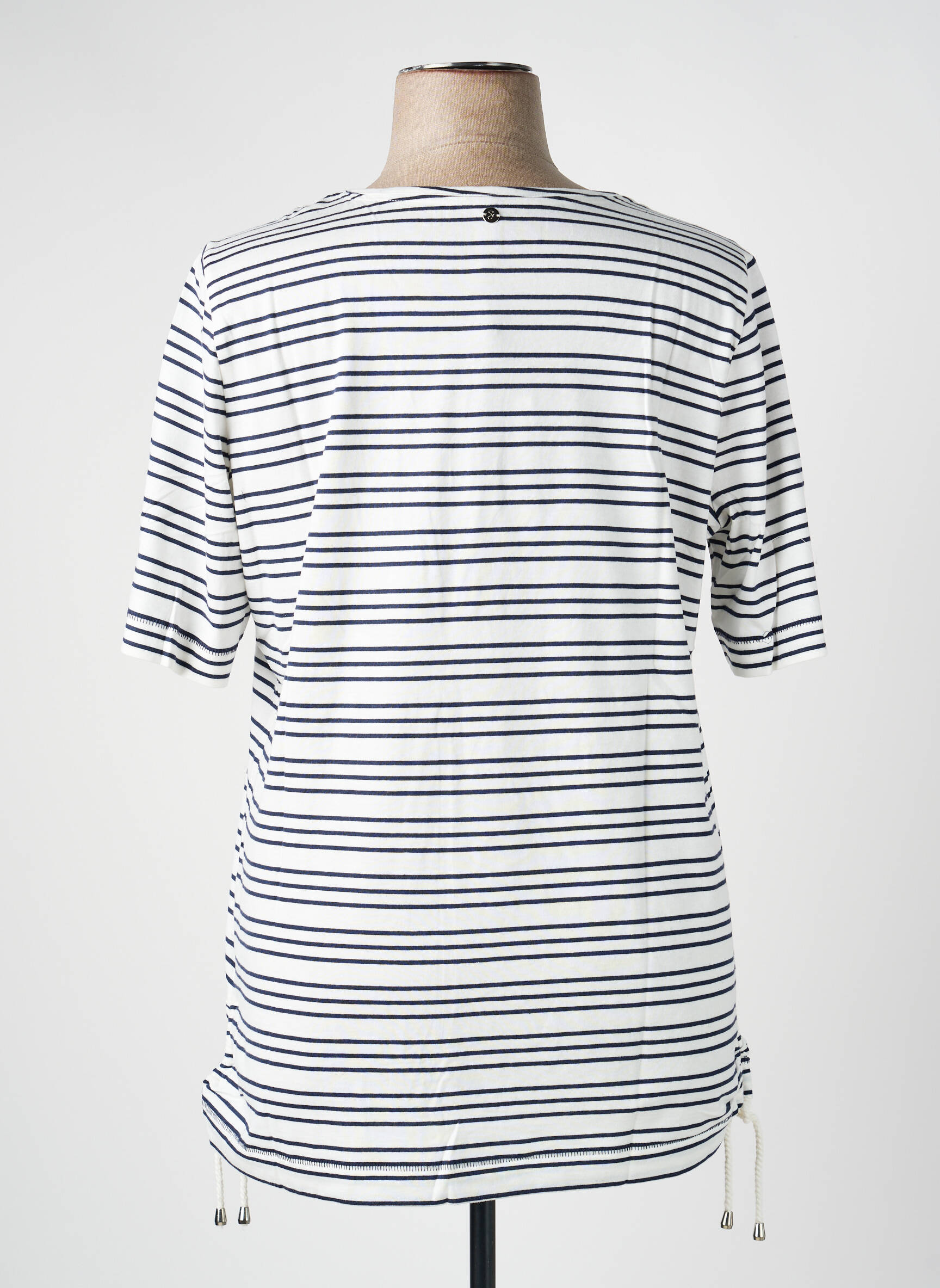 T-shirt coupe droite manches courtes blanc SHEEGO femme