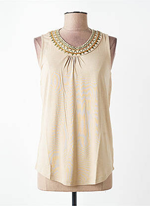 Top stretch sans manche beige HEINE femme