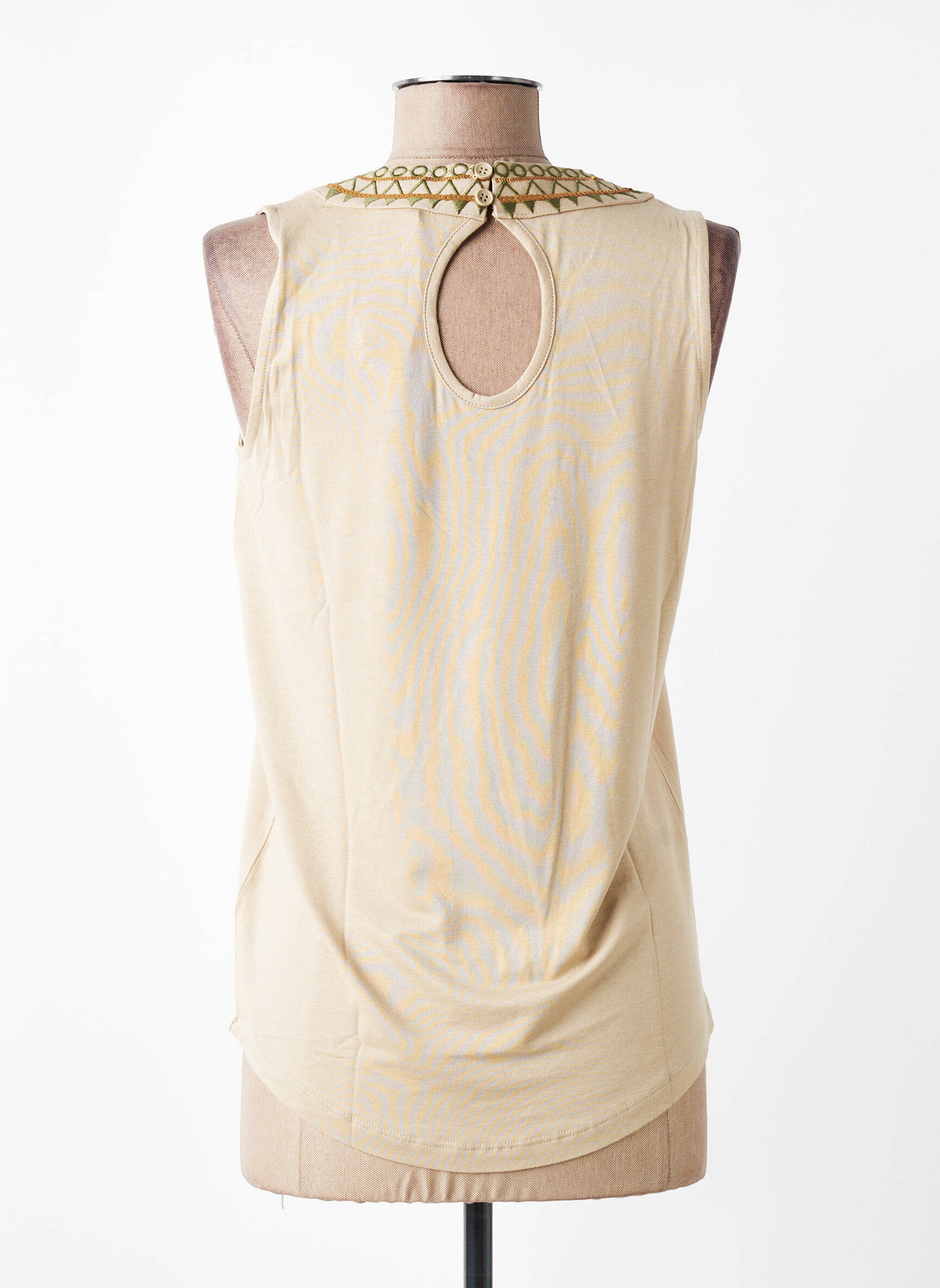 Top stretch sans manche beige HEINE femme